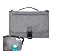 Cambiador Portátil - Tela Oxford De 21,65 Pulgadas Plegable | Tapete De Viaje Para Bebé, Gris Caqui, Diseño E Impermeable Con Correa Para El Hombro, Bolsillo Para Toallitas Húmedas Para Cambio