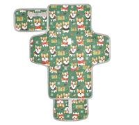 Cambiador reutilizable Ark Green Playful Pups para bebé con bolsillo de pañuelos, cambiador de pañales de viaje, ligero y plegable