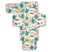 Cambiador reutilizable para bebé con bolsillo de pañuelos, cambiador de viaje para bebé para niñas y niños, gafas de verano, árboles de coco