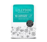 Cambiadores desechables LILLYDOO, delicados con la piel, 60x60 cm, 10 unidades, textura suave, sin perfumes ni lociones, ideales para pieles sensibles, dermatológicamente testados