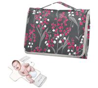 Cambiadores reutilizables para bebé con bolsillo de pañuelos, lirio de Finlandia del valle, gris, magenta, cambiador para mesa con almohada incorporada, cambiador de pa ales para bebes