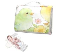 Cambiadores reutilizables para bebés con bolsillo de pañuelos, huevo de Pascua feliz, pollito, flores, cambiador de pañales, kit de viaje para bebés, kit de viaje para bebés