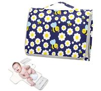 Cambiadores reutilizables para bebés con bolsillo de pañuelos, margaritas, manzanilla, abejas, flores, jardineros, almohadillas impermeables para bebés para mamás, papás cambiador de pa?ales para