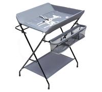 Cambiadores y cajoneras, cambiador plegable para bebé, cambiador móvil, cambiador, cambiador, para cambiar de ropa y pañales, secar ropa, 80 x 63 cm, gris oscuro
