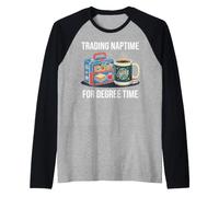 Cambiar la Siesta por el Tiempo de Grado Divertido de Regreso a la Escuela Camiseta Manga Raglan
