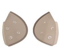 Cambiar pegatinas Compatible Con Mercedes Para Benz Para Clase E W211 E320 E350 E550 2003 2004 2005 2006 Interruptor Volante Coche Botón Control Cubierta Embellecedora Calcomanías ( Color : Beige )