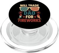 Cambiará a papá por fuegos artificiales divertidos atuendos para niños del 4 de julio PopSockets PopGrip para MagSafe