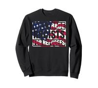 Cambiará racistas por refugiados inmigrantes bandera de Estados Unidos Chicano Sudadera