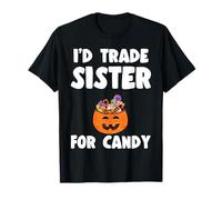 Cambiaría a mi Hermana por Candy Siblings Broma Halloween Camiseta