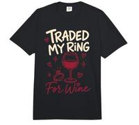 Cambié mi Anillo por el Divorcio de Vino Divertido Comfort Colors Adult Heavyweight T-Shirt