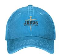 Cambié mi Vida Gorra de béisbol Fe Cristiana Ajustada Hombres Retro Unisex Sombreros Hip Hop Lavados Protector Solar Gorras de béisbol para Senderismo