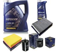 Cambio Aceite 6L MANNOL Defender 10W-40 + Sct Filtro Set Inspección Set 10753400