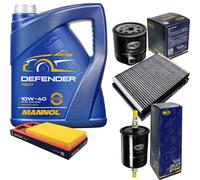 Cambio Aceite Kit mannol 5L Defender 10W-40 motor + Sct Set Filtros 10752939