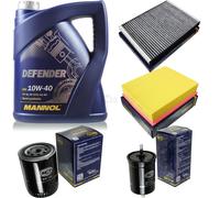 Cambio Aceite Kit mannol 5L Defender 10W-40 motor + Sct Set Filtros 10753557