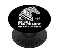 Cambio de Cabeza de Caballo de Caballero Amante del ajedrez Destino de los PopSockets PopGrip Adhesivo