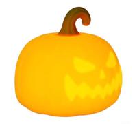 Cambio de color RGB para luz nocturna de calabaza dormitorio para | Silicona suave, segura para niños, USB-C recargable, 600 mAh para batería, luz blanca cálida de 3000 K