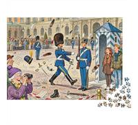 Cambio de Guardia en el Palacio Real de Gamla Stan, Estocolmo Puzzle De Madera Impermeable Puzzles De 1000 Piezas Regalos para Adultos Desafiante Y Estimulante Rompecabezas Decoración del Hogar