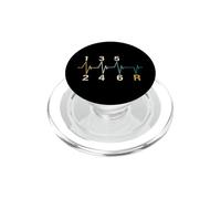 Cambio de Marchas de 6 velocidades, transmisión Manual, Latido del corazón Retro PopSockets PopGrip para MagSafe