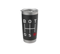 Cambio de Marchas JDM - Boost y Kami Kanji Japonés Vaso térmico de acero inoxidable de doble pared