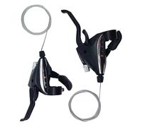 Cambio de velocidad 9 - Aleación de aluminio 19x24x6cm | 3x9 pulgar híbridos con cable izquierdo derecho Bike Control Set | Bicicleta freno Gear Shifter para Trail Riding Fitness Urban Touring