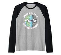 Cambio Humano No Cambio Climático Global Cambio Climático Camiseta Manga Raglan