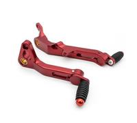 Cambios CNC para Monster 821 1200 1200S 1200R Reposapiés Palancas Freno Trasero Accesorios para Motocicleta Pie Motocicleta Estriberas(Red Left and Right)