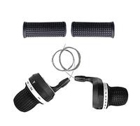 Cambios de agarre de 3 x 7 velocidades, engranajes de agarre de de bicicleta, 1 empotrete de mango de mango de bicicleta de goma sin deslizamiento, palanca de bicicletas de palanca de bici