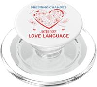 Cambios de Vestimenta Son mi Amor Lenguaje Cuidado de heridas Enfermera Humor PopSockets PopGrip para MagSafe