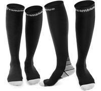 CAMBIVO 2 Pares Medias de Compresión Mujer y Hombre, 20-30mmHg Calcetines Compresion, Compression Socks para Varices, Deporte, Recuperación, Enfermera, Viaje Avion, Running