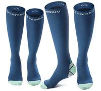 CAMBIVO 2 Pares Medias de Compresión Mujer y Hombre, 20-30mmHg Calcetines Compresion, Compression Socks para Varices, Deporte, Recuperación, Enfermera, Viaje Avion, Running