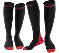 CAMBIVO 2 Pares Medias de Compresión Mujer y Hombre, 20-30mmHg Calcetines Compresion, Compression Socks para Varices, Deporte, Recuperación, Enfermera, Viaje Avion, Running