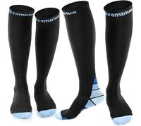CAMBIVO 2 Pares Medias de Compresión Mujer y Hombre, 20-30mmHg Calcetines Compresion, Compression Socks para Deporte, Recuperación, Enfermera, Viaje Avion, Running