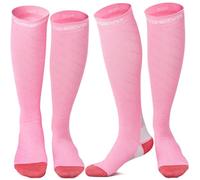 CAMBIVO 2 Pares Medias de Compresión Mujer y Hombre, 20-30mmHg Calcetines Compresion, Compression Socks para Varices, Deporte, Recuperación, Enfermera, Viaje Avion, Running