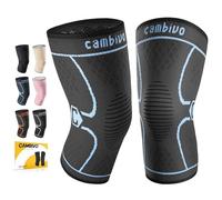 CAMBIVO 2Pcs Rodilleras Gym de Compresion, Rodilleras Menisco y Ligamento, Rodillera Transpirable y Antideslizante para Gym, Voleibol, Baloncesto, Correr, Bicicleta, Unisex