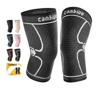 CAMBIVO 2Pcs Rodilleras Gym de Compresion, Rodilleras Menisco y Ligamento, Rodillera Transpirable y Antideslizante para Gym, Voleibol, Baloncesto, Correr, Bicicleta, Unisex