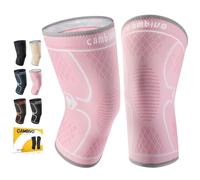CAMBIVO 2Pcs Rodilleras Gym de Compresion, Rodilleras Menisco y Ligamento, Rodillera Transpirable y Antideslizante para Gym, Voleibol, Baloncesto, Correr, Bicicleta, Unisex