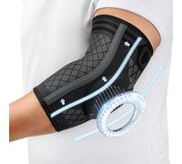 CAMBIVO Coderas Epicondilitis 2 Pack, Codera con Acolchado de Gel y Estabilizadores Laterales, Manga de Compresión Brazo para Alivio del Dolor, Tendinitis, Codo de Tenista Golfista, Hombre Mujer
