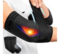 CAMBIVO Coderas Epicondilitis con Acolchado de Gel, Coderas Gym Ajustable, 2x Codera de Compresion Antideslizante para Tenis, Golf, Deportiva, Tendinitis Codo, Hombre y Mujer