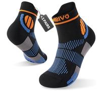 CAMBIVO Medias Compresion Cortos Mujer Hombre 2 Pares, Calcetines Deporte, Medias de Compresión, Calcetines Tobilleros Antiampollas Transpirable para Fascitis Plantar, Varices Running Avion Enfermera