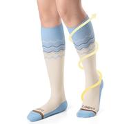 CAMBIVO Medias de Compresión Mujer, Calcetines Compresion 15-20 mmHg, Compression Socks de Moda, Calcetines Altos para Running, Yoga, Viaje, Senderismo, Embarazo, Trabajo, Enfermera, Uso Diario