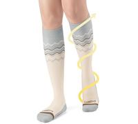 CAMBIVO Medias de Compresión Mujer, Calcetines Compresion 15-20 mmHg, Compression Socks de Moda, Calcetines Altos para Running, Yoga, Viaje, Senderismo, Embarazo, Trabajo, Enfermera, Uso Diario