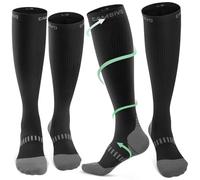 CAMBIVO Medias de Compresión Mujer Hombre 2Pares, Calcetines Compresion 20-30mmHg, Medias de Compresion Varices, Compression Socks para Deporte, Running, Avion, Viaje, Ciclismo, Senderismo, Enfermera