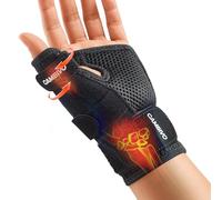 CAMBIVO Muñequera Pulgar Derecho e Izquierdo con 2 Tiras de Soporte Ortesis para Rizartrosis, Ferula Pulgar Transpirable Y Ajustable para Tendinitis, Disponible de Noche, L/XL