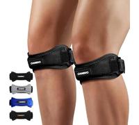 CAMBIVO Rodillera Adjustable x2, Cinta Rotuliana, Rodilleras Menisco y Ligamento con Correa para Tendón Rotuliano, Correr, Saltar, Gym, Alivio de la Tendinitis, Estabilización de la Articulación