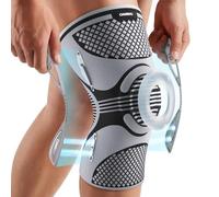 CAMBIVO Rodillera Rotuliana de Compresión con Soportes Desmontables - Estabilización Magnético para Menisco y Ligamentos, Almohadilla de Gel Rotuliana, para Deporte, Gym, Running, Recuperación