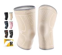 CAMBIVO Rodilleras Menisco y Ligamento 2 Pack, Rodilleras Gym Compresion, Rodillera Voleibol para Rotuliana, Desgarro de Menisco, Aliviar el Dolor en Articulaciones, Baloncesto, Running, Deporte