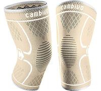 CAMBIVO Rodilleras Menisco y Ligamento 2 Pack, Rodilleras Gym Compresion, Rodillera Voleibol para Rotuliana, Desgarro de Menisco, Aliviar el Dolor en Articulaciones, Baloncesto, Running, Deporte