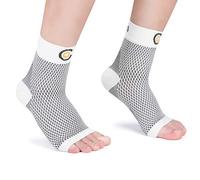 CAMBIVO Tobillera para Esguince 2 Pares, Tobillera para Fascitis Plantar Mujer y Hombre, Tobillera de Compresión para Torceduras, Tobillos Débiles, Tendinitis de Aquiles y Artritis, Deporte