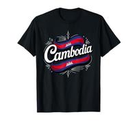 Cambodia Flag Angkor Wat Khmer Heritage Travel Camiseta
