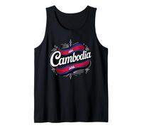 Cambodia Flag Angkor Wat Khmer Heritage Travel Camiseta sin Mangas